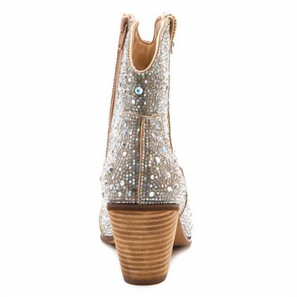 NEW MATISSE women's harlow rhinestone bootie in clear rhinestone - Picture 5 of 5